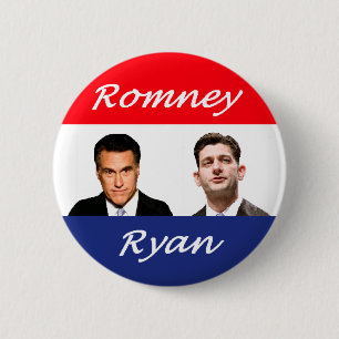 Romney Ryan Retro 6 Cm Round Badge