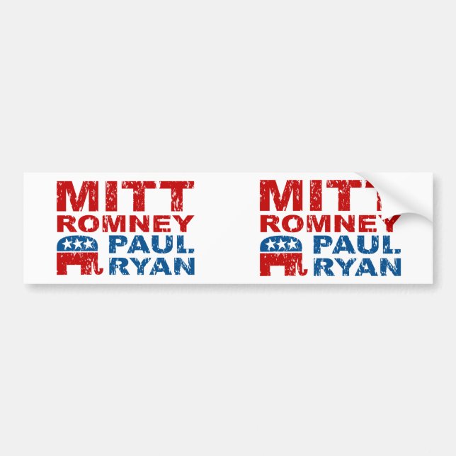 Romney Ryan Run Vote Win Bumper Sticker (Front)