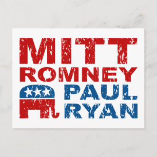 Romney Ryan Run Vote Win Postcard