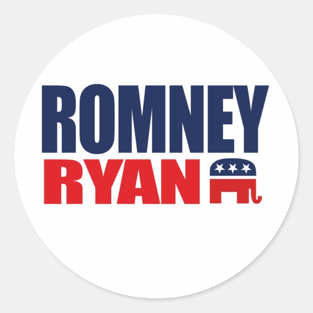 ROMNEY RYAN TICKET 2012.png Classic Round Sticker (Front)