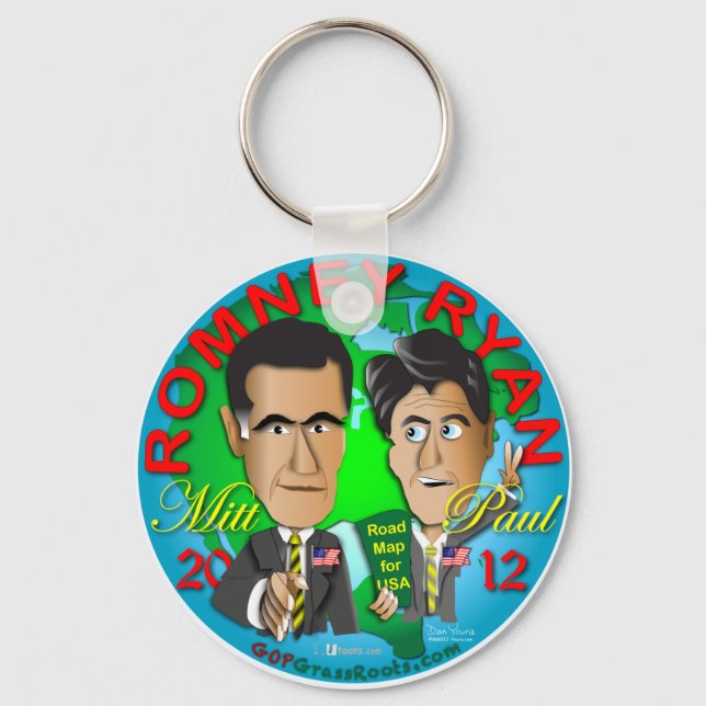 Romney Ryan USA Key Ring (Front)
