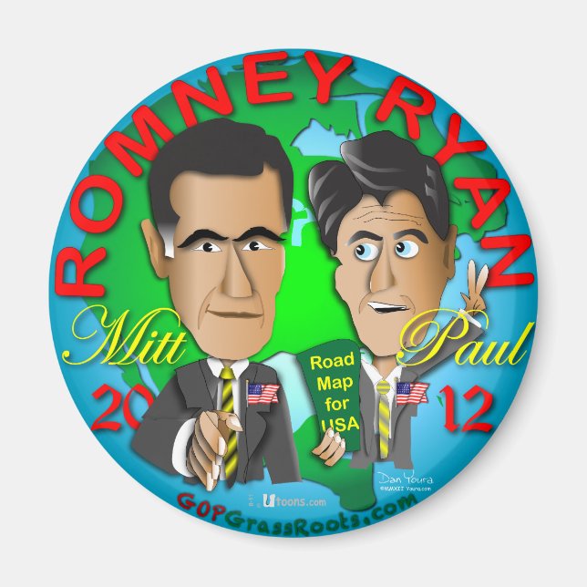 Romney Ryan USA Magnet (Front)