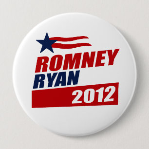 ROMNEY RYAN VP STAR BANNER.png 10 Cm Round Badge