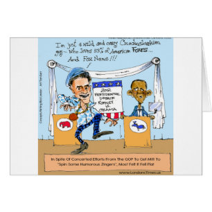 Romney Tries Zingers on Obama Funny Gifts & Cards
