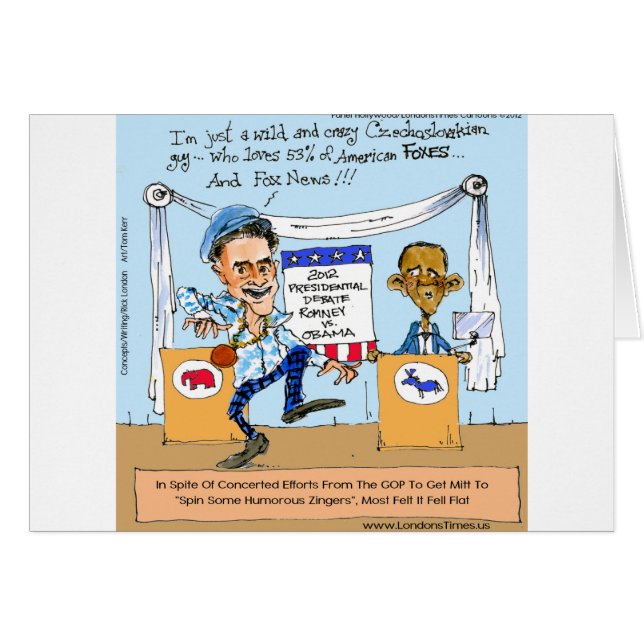Romney Tries Zingers on Obama Funny Gifts & Cards (Front Horizontal)