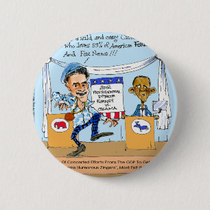Romney Tries Zingers on Obama Funny Gifts & Cards 6 Cm Round Badge