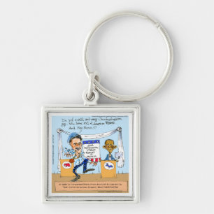 Romney Tries Zingers on Obama Funny Gifts & Cards Key Ring