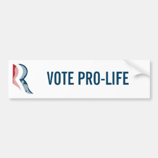 Romney: Vote Pro-Life Bumper Sticker
