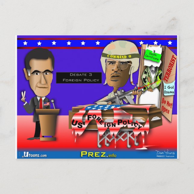 Romney vs Command O Postcard (Front)