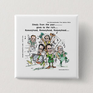RomneyHood Funny Gifts Mugs Tees Cards Etc. 15 Cm Square Badge