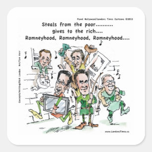 RomneyHood Funny Gifts Mugs Tees Cards Etc. Square Sticker