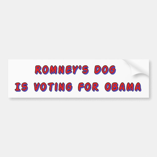 Romney's Dog Bumper Sticker (Front)