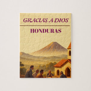 Rompecabezas Honduras GRACIAS A DIOS Retro poster Jigsaw Puzzle