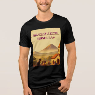 Rompecabezas  Honduras GRACIAS A DIOS Retro poster Tri-Blend Shirt