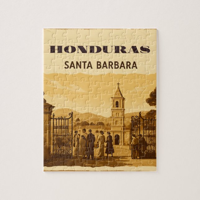 Rompecabezas  Honduras Santa Barbara Retro poster Jigsaw Puzzle (Vertical)