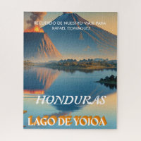 Rompecabezas Honduras Yojoa Lake Retro poster