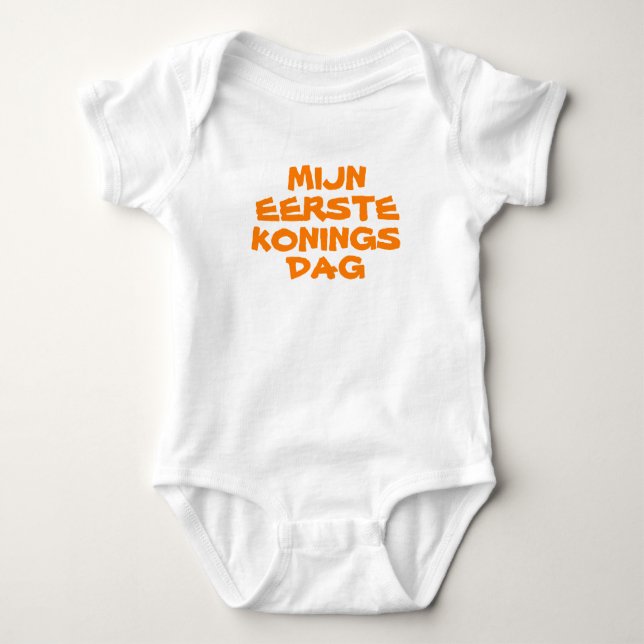 Romper my first king day. baby bodysuit (Front)