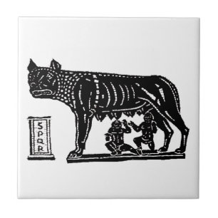 Romulus and Remus Roman Mythology Ceramic Tile