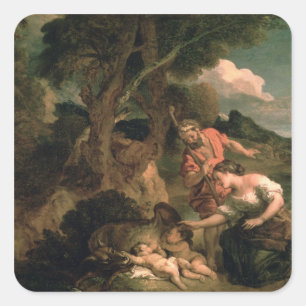 Romulus and Remus Square Sticker