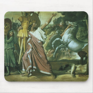 Romulus, conqueror of Acron, taking his booty to t Mouse Pad