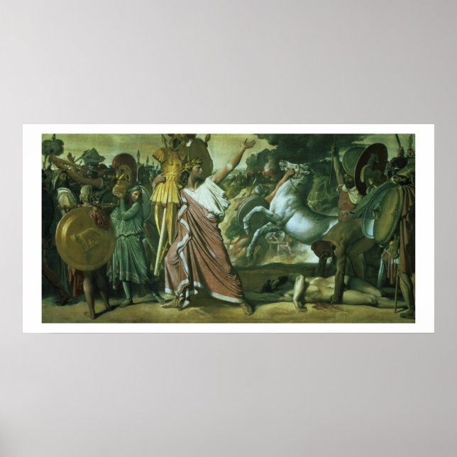 Romulus, conqueror of Acron, taking his booty to t Poster (Front)