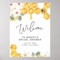 ROMY Rustic White Floral Bumble Bee Bridal Shower