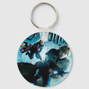 Ron and Ginny On Brooms 1 Key Ring