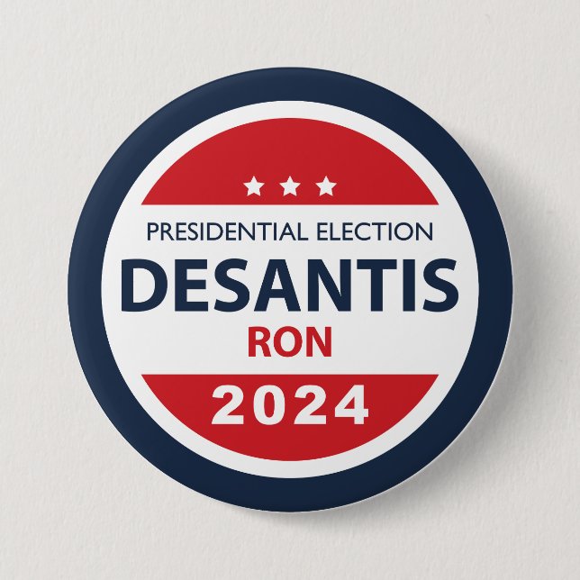 Ron DeSantis 2024 7.5 Cm Round Badge (Front)