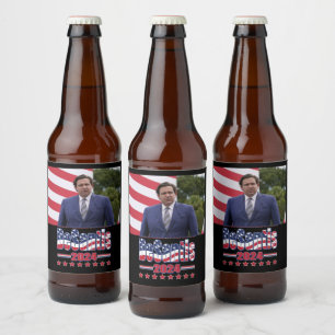 Ron DeSantis 2024 Beer Bottle Label