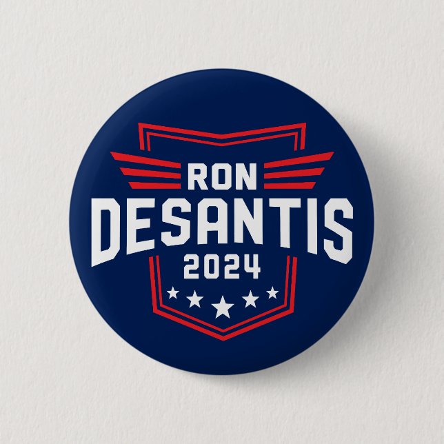 Ron Desantis 2024 for president election 6 Cm Round Badge (Front)
