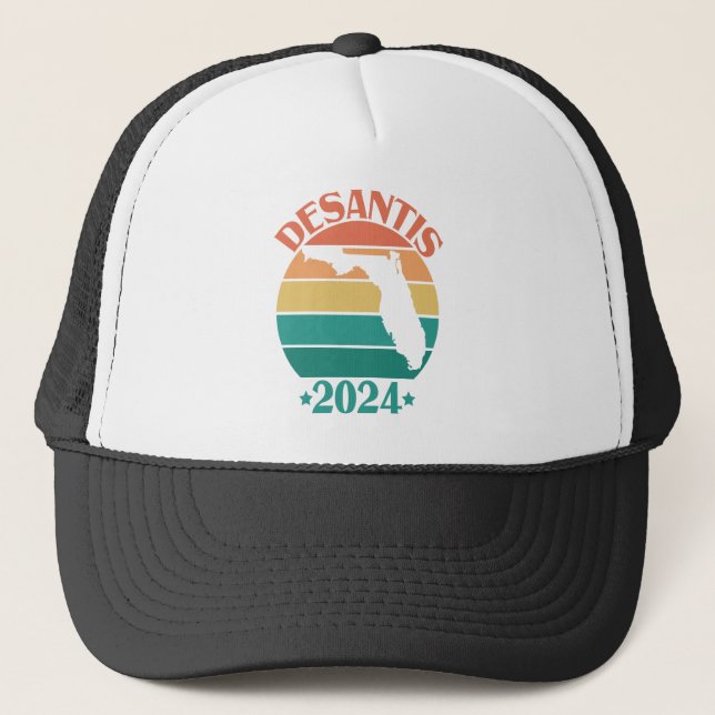 Ron DeSantis 2024 Presidential Election Republican Trucker Hat (Front)