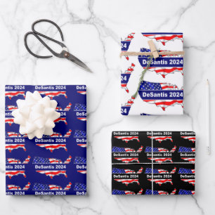 Ron DeSantis 2024 USA Wrapping Paper Sheet