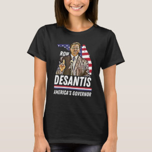 Ron Desantis America's Governor Florida US Flag T-Shirt