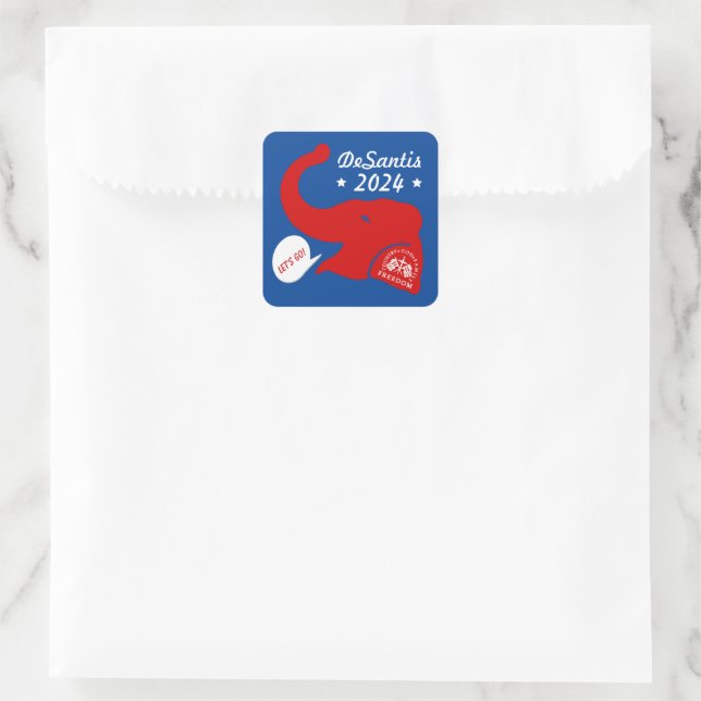 Ron DeSantis For President 2024 Square Sticker (Bag)