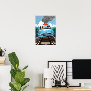 Ron & HARRY POTTER™ in Flying Car to HOGWARTS™ Poster