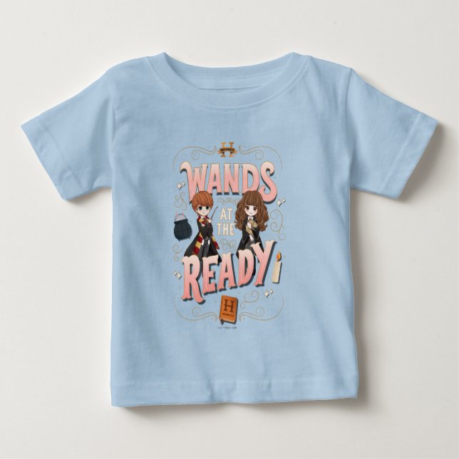 Ron & Hermione Wands at the Ready Baby T-Shirt (Front)
