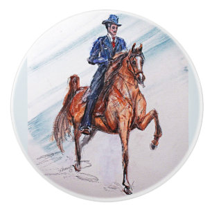 Ron Hevener Arabian Park Horse Ceramic Knob