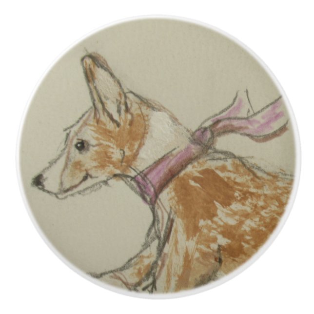 Ron Hevener Running Free  Ceramic Knob (Front)