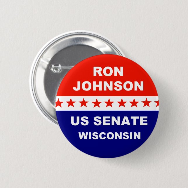 Ron Johnson US Senate Wisconsin 2022 6 Cm Round Badge (Front & Back)