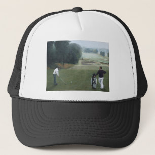 Ron McGill Golfing Oil Painting 1 Trucker Hat