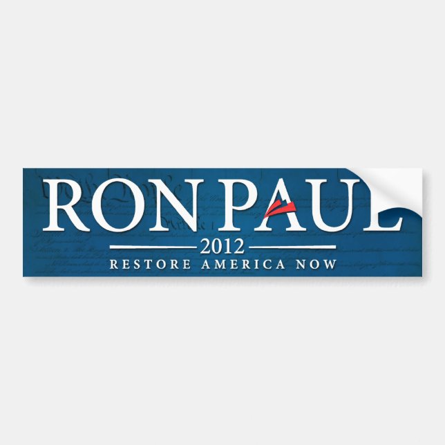 Ron Paul 2012 Bumper Sticker (Front)