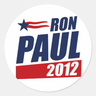 RON PAUL 2012 CLASSIC ROUND STICKER