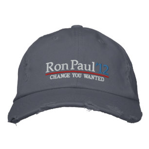 Ron Paul 2012 Customisable Embroidered Hats