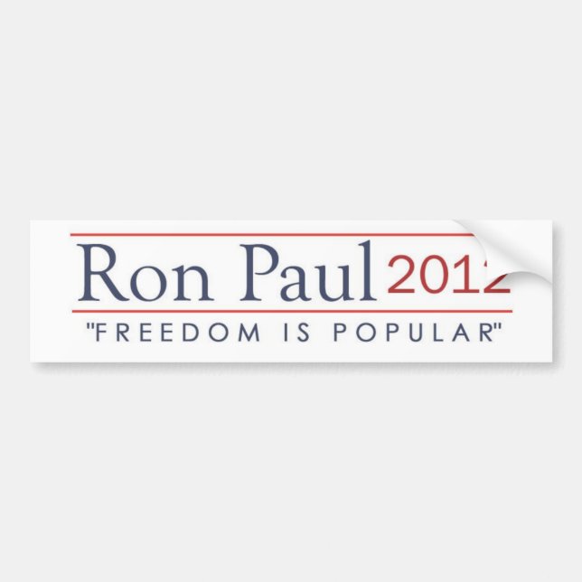 Ron Paul 2012 Freedom is Popular Bumper Sticker (Front)