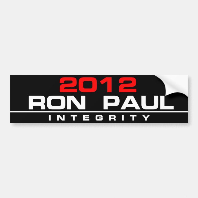 RON PAUL 2012 INTEGRITY BUMPER STICKER (Front)