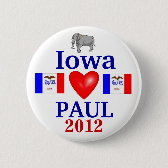 ron paul 2012 Iowa 6 Cm Round Badge (Front)