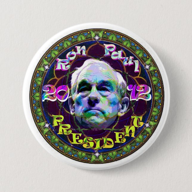 Ron Paul 2012 Mandala 7.5 Cm Round Badge (Front)
