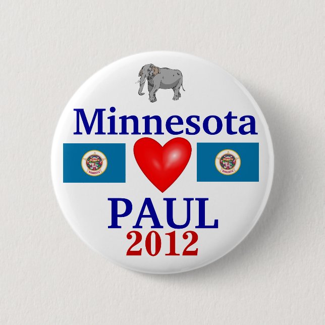 Ron Paul 2012 Minnesota 6 Cm Round Badge (Front)