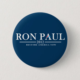 Ron Paul 2012 - Restore America Now 6 Cm Round Badge