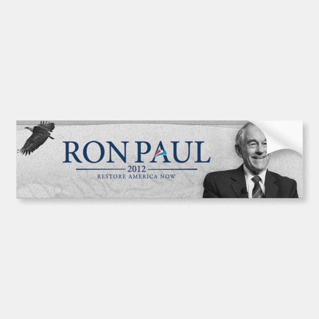 Ron Paul 2012 RESTORE AMERICA NOW Bumper Sticker (Front)